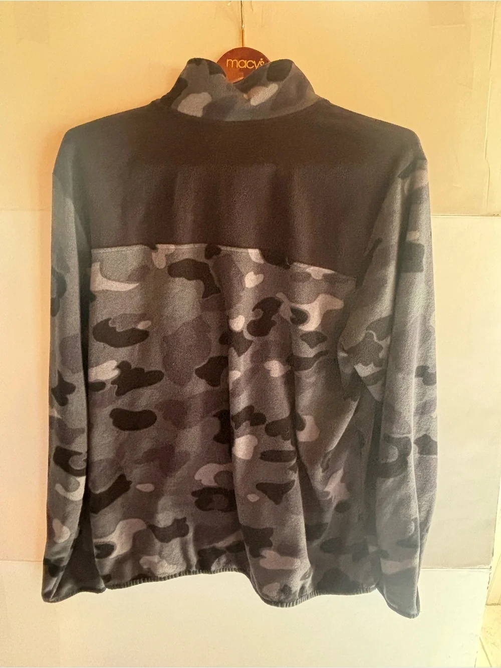 The North Face Men's Grey Camo Pullover Fleece, XXL